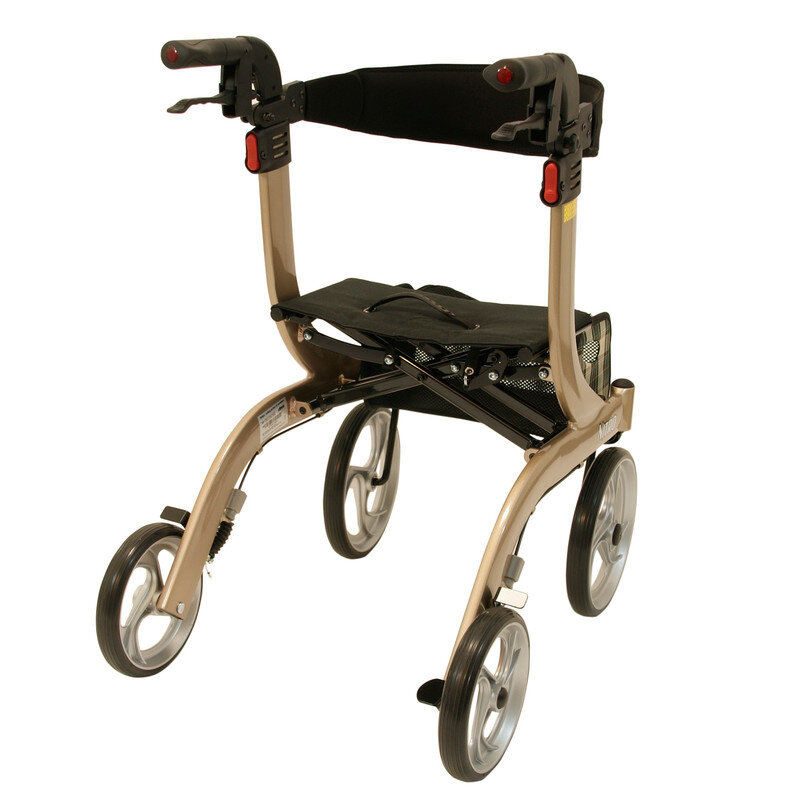 Drive Medical Nitro softwielen lichtgewicht rollator - champagne