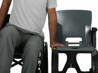 Wheelable vouwbare douche &amp; toilet rolstoel