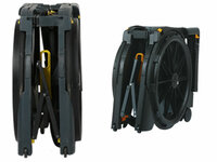 Wheelable vouwbare douche &amp; toilet rolstoel