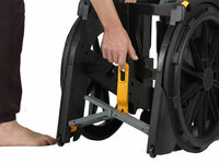 Wheelable vouwbare douche &amp; toilet rolstoel