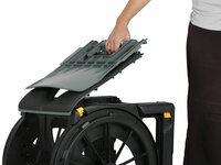 Wheelable vouwbare douche &amp; toilet rolstoel