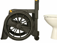 Wheelable vouwbare douche &amp; toilet rolstoel