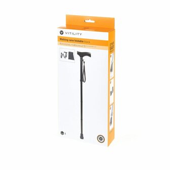 Vitility wandelstok opvouwbaar &ndash; zwart