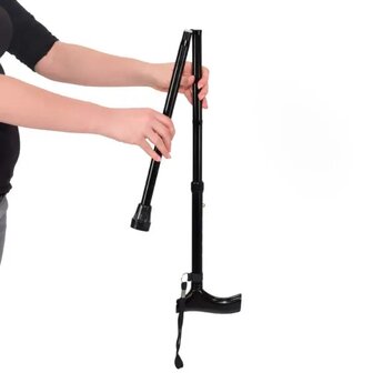 Vitility wandelstok opvouwbaar &ndash; zwart