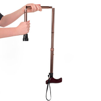 Wandelstok opvouwbaar &ndash; brons