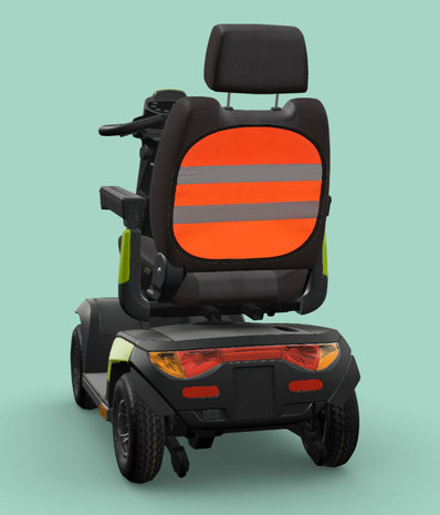 Scootmobiel reflectie oranje