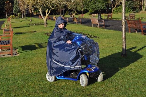 zweep Boodschapper Gezond eten Scootmobiel poncho met venster - luxe - Scootmobiel Polanen