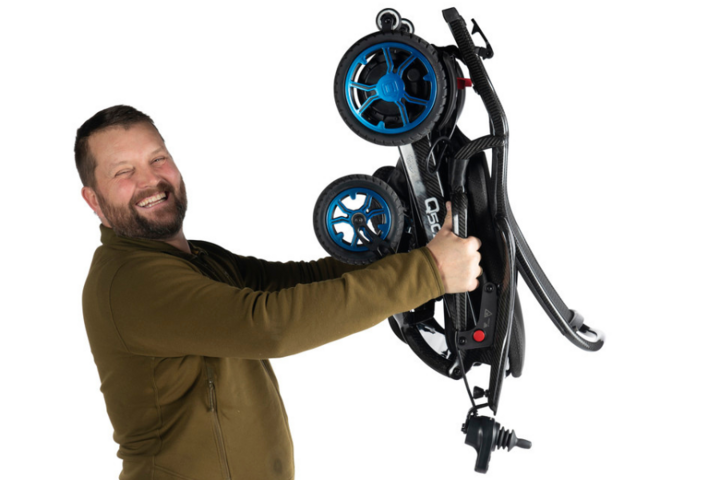 Quickie Q50 R carbon elektrisch opvouwbare rolstoel