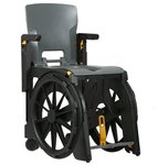 Wheelable vouwbare douche & toilet rolstoel