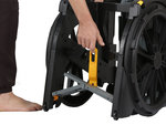 Wheelable vouwbare douche & toilet rolstoel
